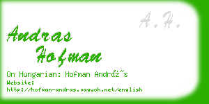 andras hofman business card